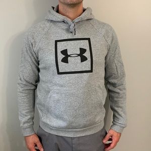 Gray logo hoodie- Under Armour MEDIUM